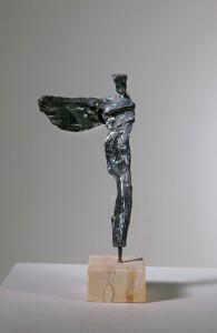Vor dem Abflug - Bronze - Hans-Georg Wagner